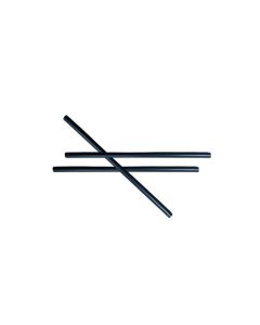 STR-6237063-B STRAWFISH UNWRAPPED 6MM COCKTAIL STRAW - 5.75", BLACK 10/500/CS