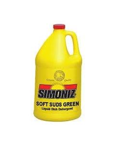 SZ-G1376004CT SIMONIZ SOFT SUDS GREEN LIQUID DISH DETERGENT 1GAL 4/CS
