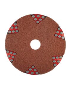 AO-435706 AMERICO MFG FLOOR PAD, TWISTER HYBRID DIAMOND HONING SYSTEM-RED (6PK)