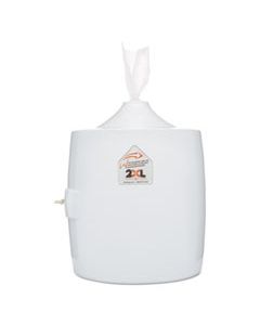 TXLL82 CONTEMPORARY WALL MOUNT WIPE DISPENSER, 11 X 11 X 13, WHITE 
