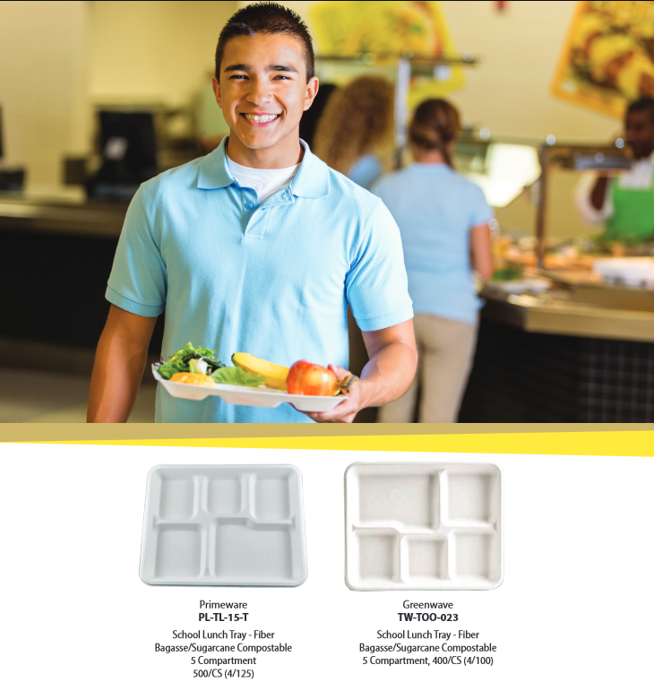 School Lunch Trays in Stock